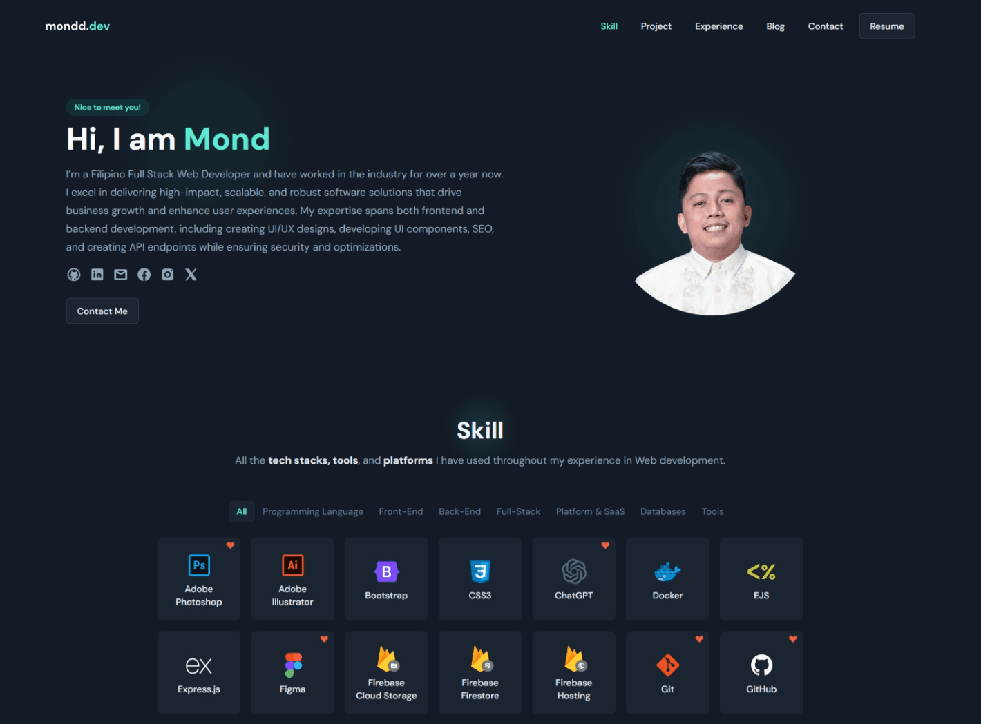 Professional Portfolio: mondd.dev