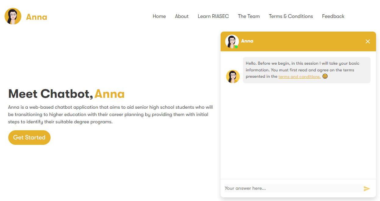 Capstone Project: Anna: A Web-based Chatbot for Career Planning following Cooperative Principle